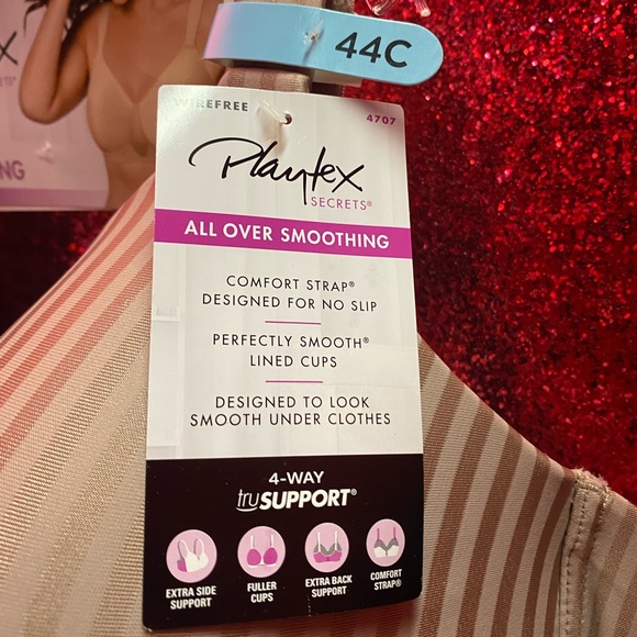 💥 SALE NWT Playtex Perfectly Smooth Bra Wireless in Nude 4707 - Picture 8 of 12